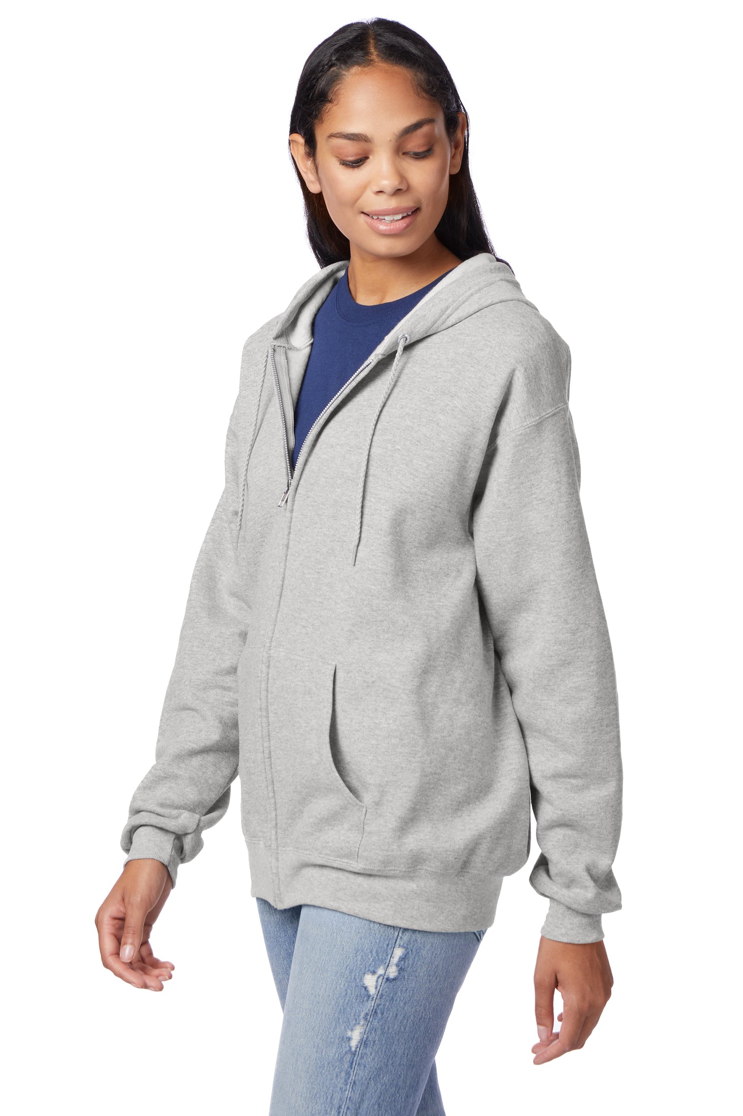 Hanes EcoSmart Full-Zip Fleece Hoodie - P180