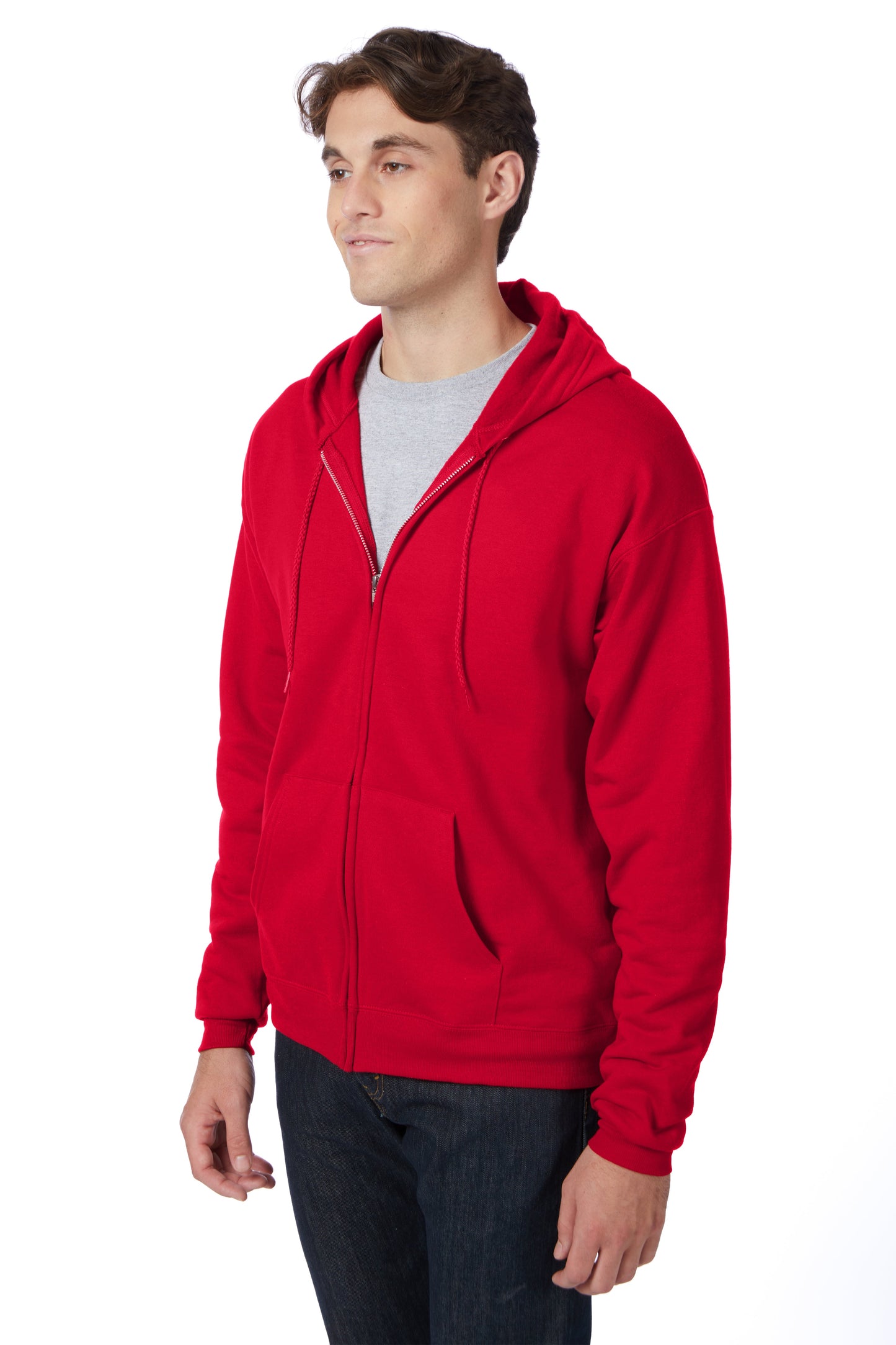 Hanes EcoSmart Full-Zip Fleece Hoodie - P180