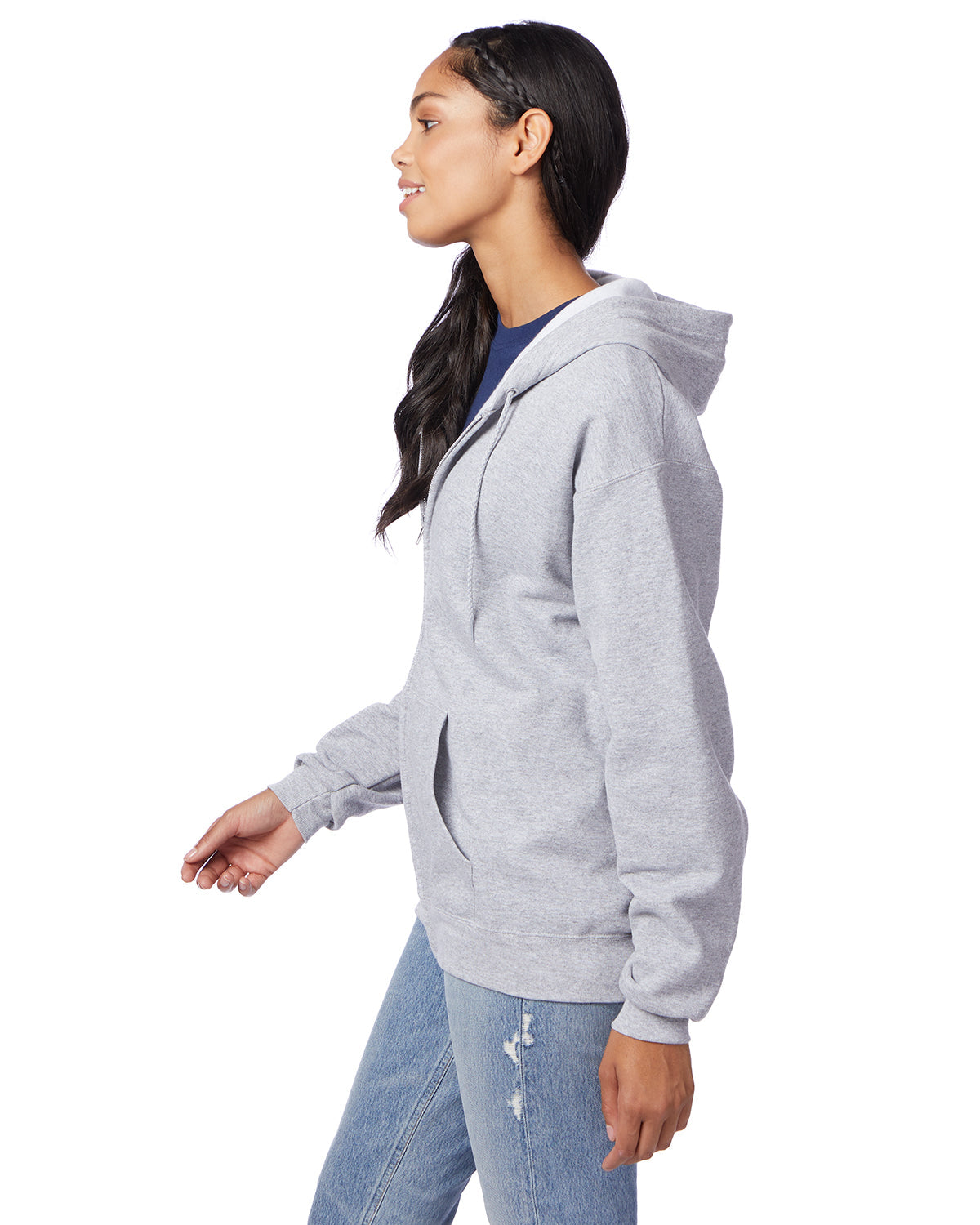 Hanes EcoSmart Full-Zip Fleece Hoodie - P180
