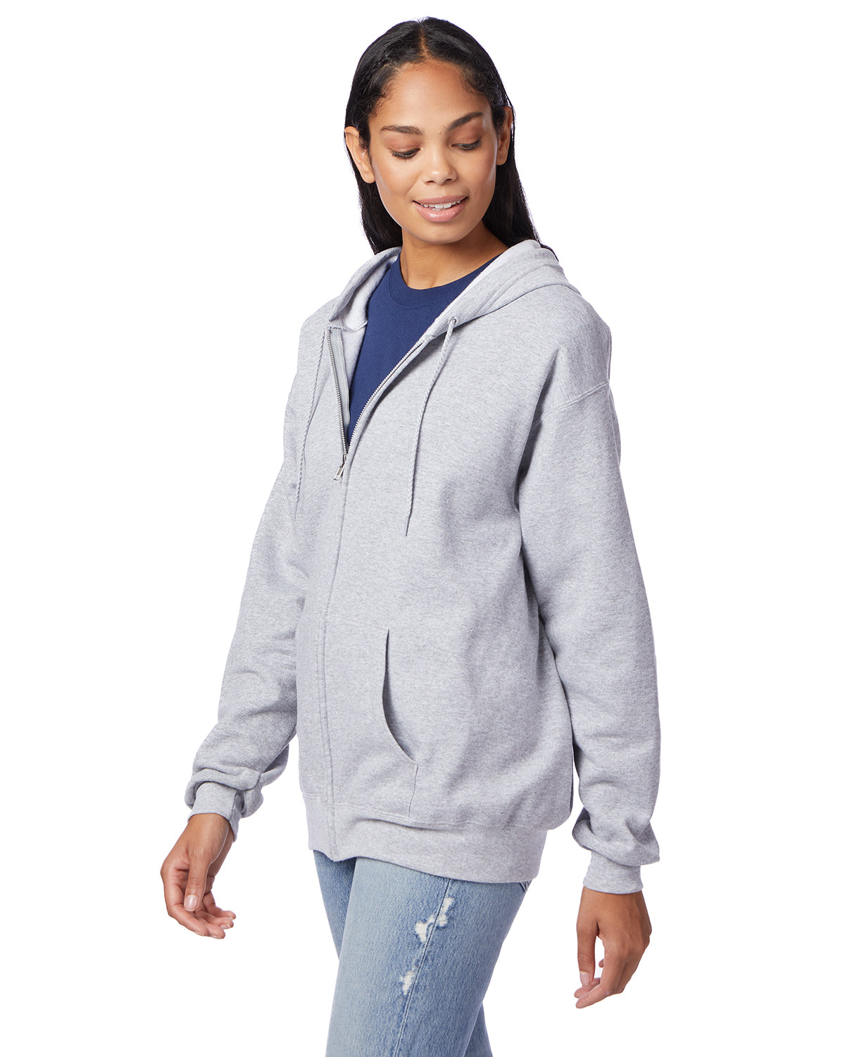 Hanes EcoSmart Full-Zip Fleece Hoodie - P180