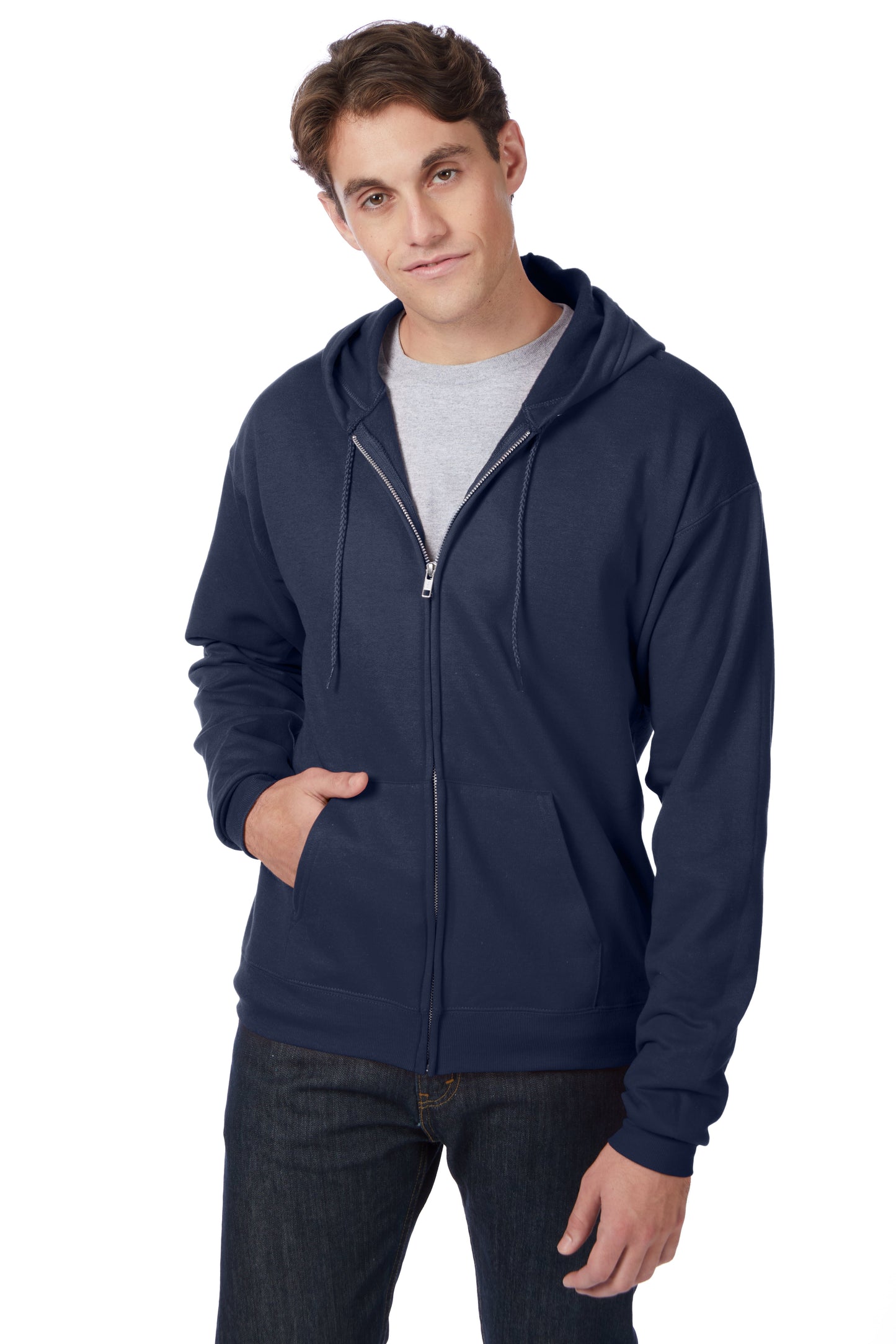Hanes EcoSmart Full-Zip Fleece Hoodie - P180