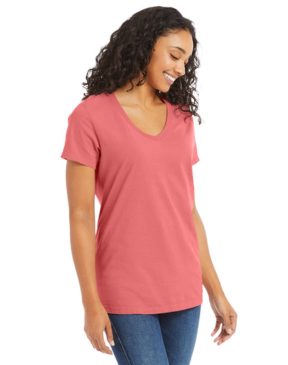 ComfortWash Ladies Short Sleeve V-Neck Tee - GDH125
