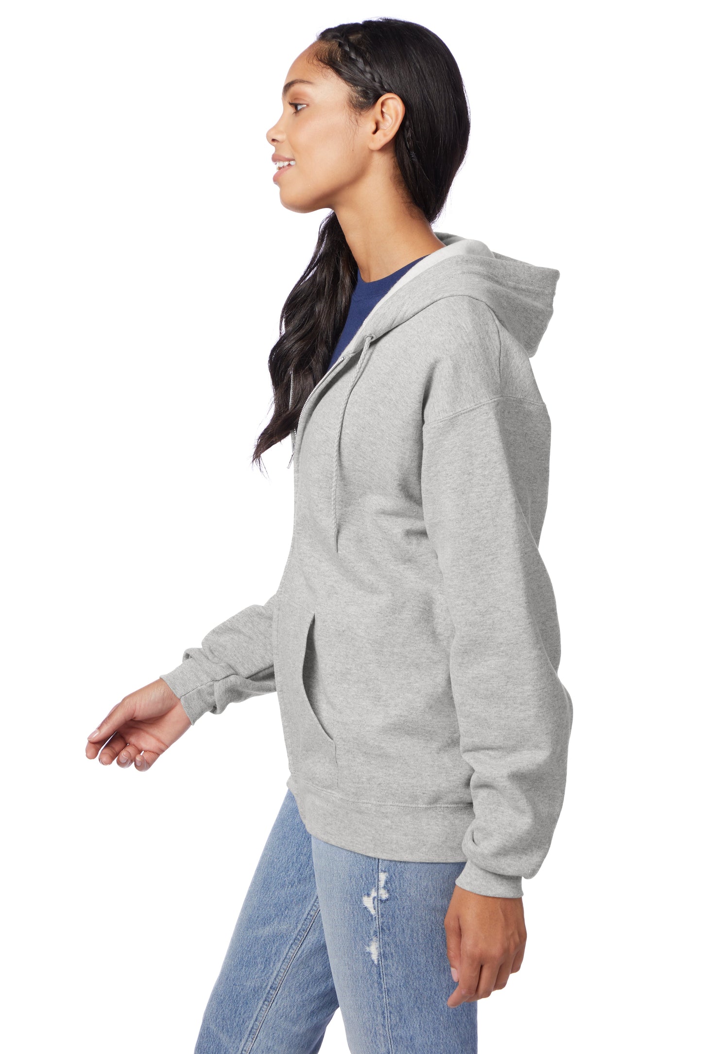 Hanes EcoSmart Full-Zip Fleece Hoodie - P180