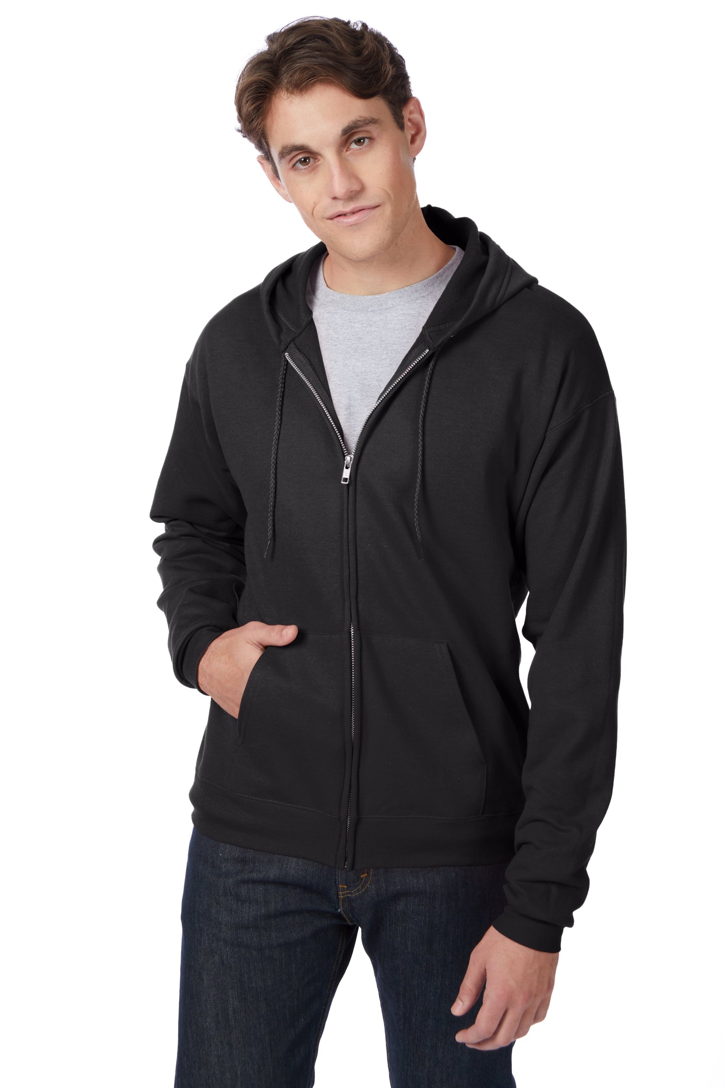 Hanes EcoSmart Full-Zip Fleece Hoodie - P180
